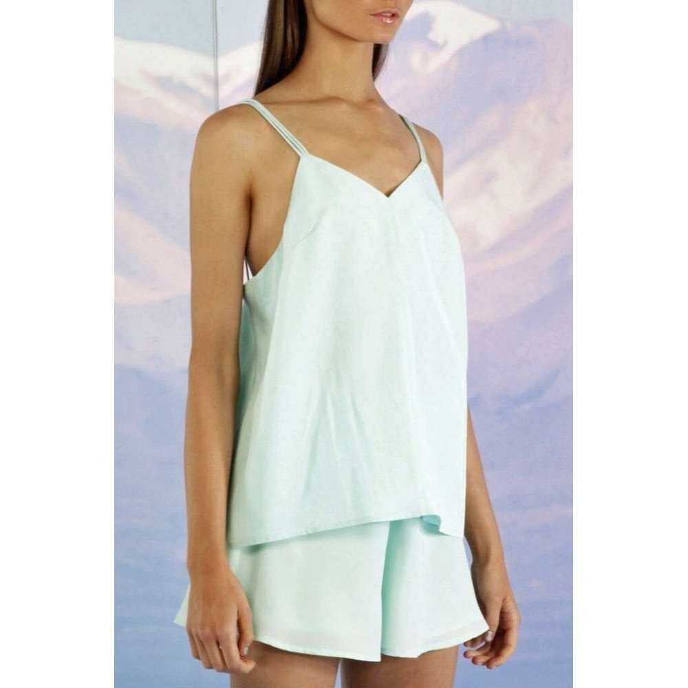 FINDERS KEEPERS The Label " LOVE ME DO " Top GLACIER Blue MULTI Straps XS